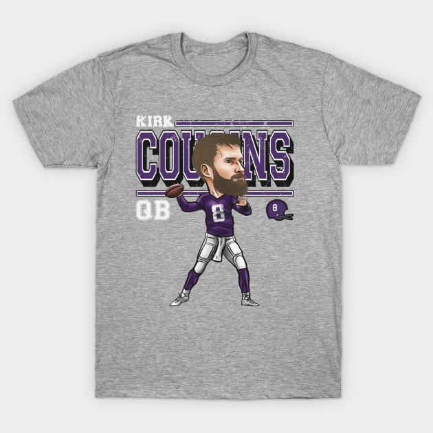 Kirk Cousins Minnesota Cartoon T-Shirt by MASTER_SHAOLIN